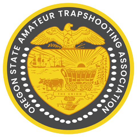 OSATA gold and silver medallion: the Oregon state seal wrapped in the association name